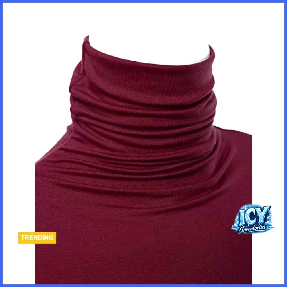 Premium Long Sleeve Turtleneck Pullover Sweater Lightweight Made USA